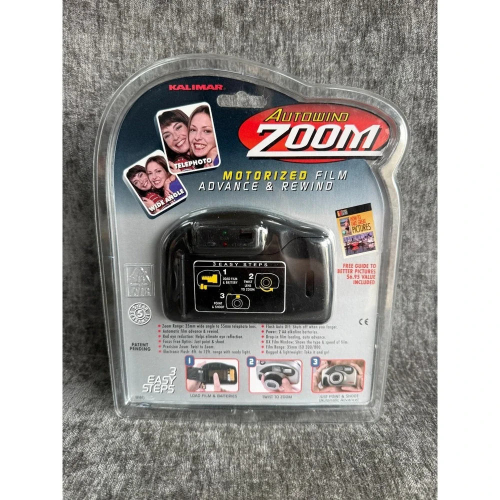 Vintage Kalimar Autowind Zoom 35mm Film Camera Kit Brand New Sealed Kodak Max
